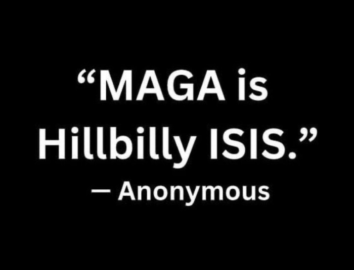 MAGA is Hillbilly ISIS sticker
