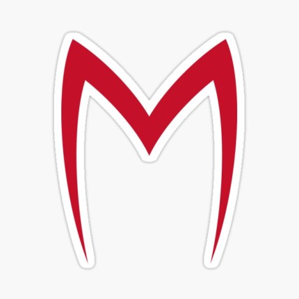 speed racer cartoon sticker M LOGO HOOD STICKER