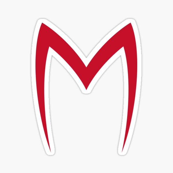 speed racer cartoon sticker M LOGO HOOD STICKER