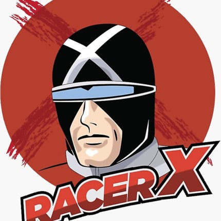 speed racer cartoon sticker RACER X CLOSE UP
