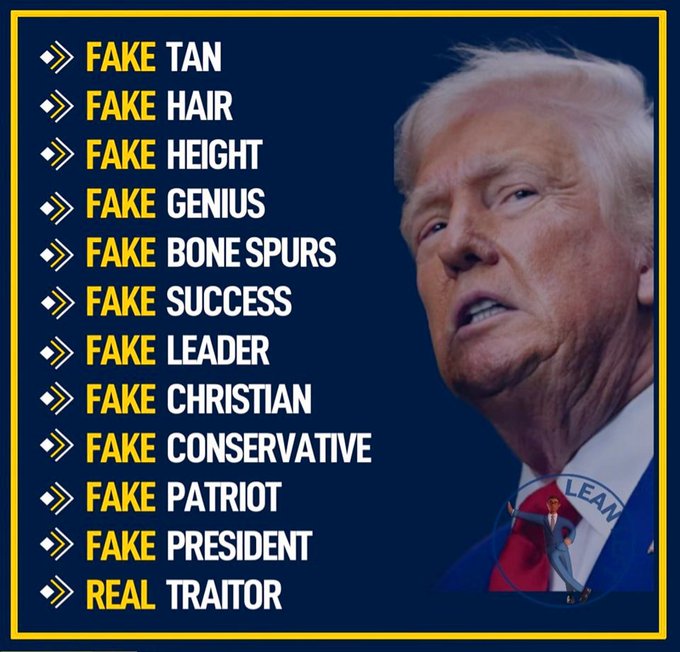 tRump FAKE FAKE FAKE TRAITOR STICKER