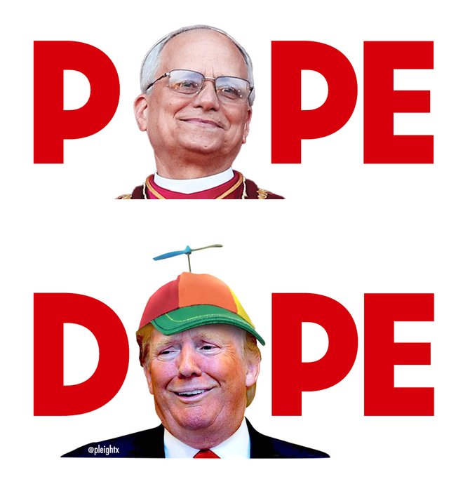 tRump POPE DOPE MORON sticker