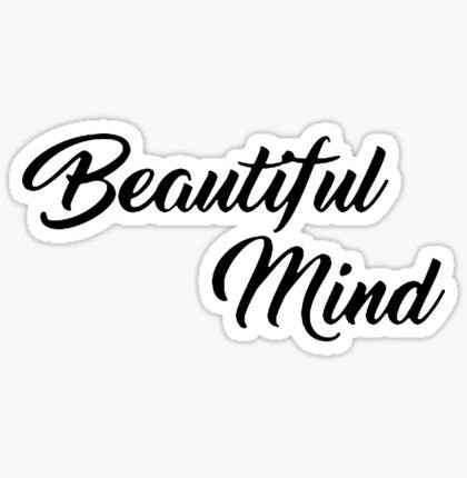 beautiful mind free thinking sticker