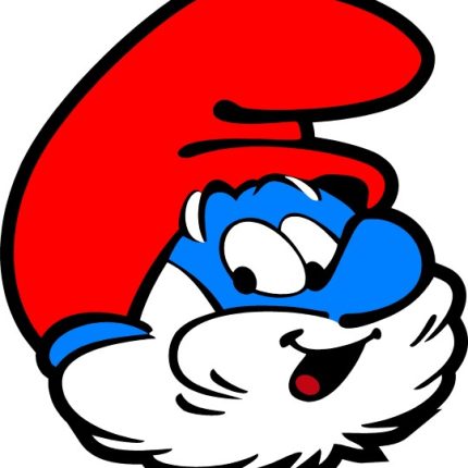 PAPA smurf HEAD STICKER