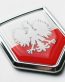Poland White Eagle Flag Crest Decal Car Chrome Emblem Sticker