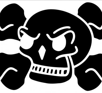 Rounded Skull Vinyl Decal