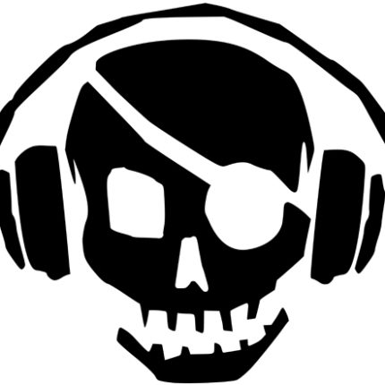 Skull Music Pirate One Sticker Decal