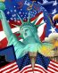 American Flag Collage Sticker