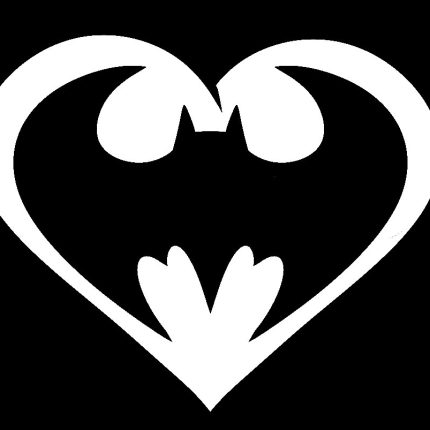 batman-heart diecut decal