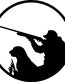 Hunter with Dog Adhesive Car Sticker 2