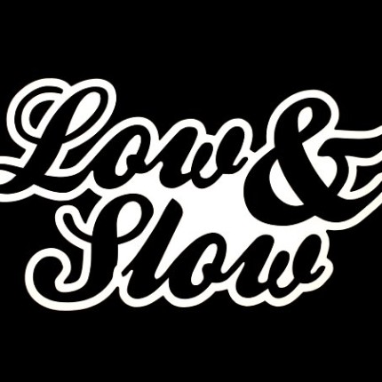 low and slow B&W funny color auto sticker