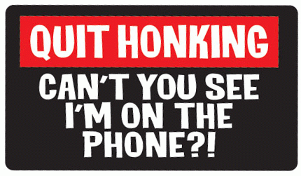 Quit Honking Funny Stickers