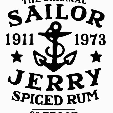 Sailor Jerry B&W Sticker