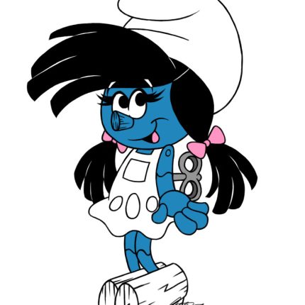 SMURF GIRL STICKER 3