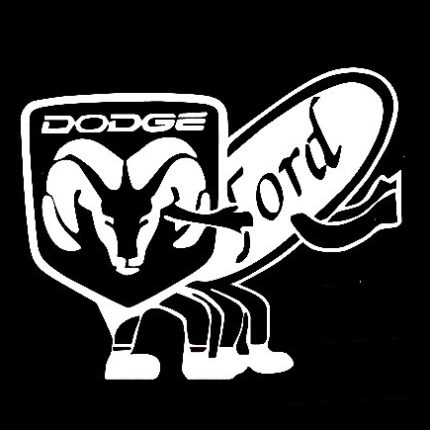 dodge funking ford die cut decal