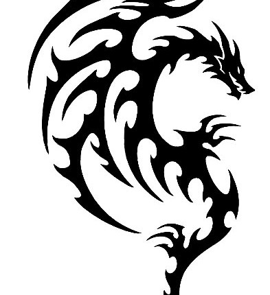 Dragon Die Cut  Animal Tribal Decals  32