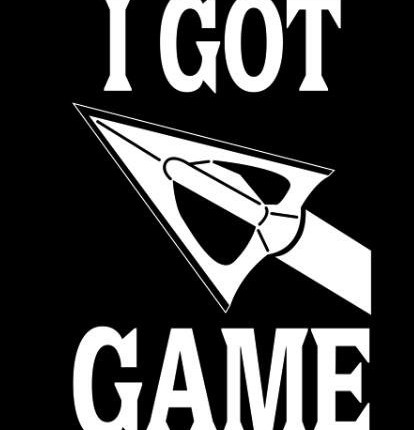 I Got Game Vinyl Sticker comes in Black White or Custom colors