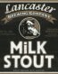 Lancaster Milk Stout Nitro Sticker