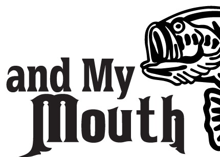 me and my big mouth fishing decal