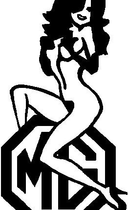 MG SEXY CAR LOGO AUTO DECAL