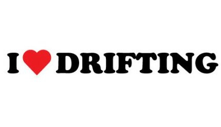 I heart drifting funny color auto sticker