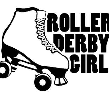 Roller Derby Girl Vinyl Sticker