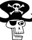 Pirate Skull Diecut Decal