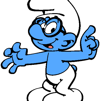 brainy smurf COLOR STICKER 44