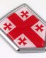 Georgia 3D Adhesive Flag Crest Chrome Car Emblem