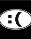 Keystroke Sad Face Oval Decal