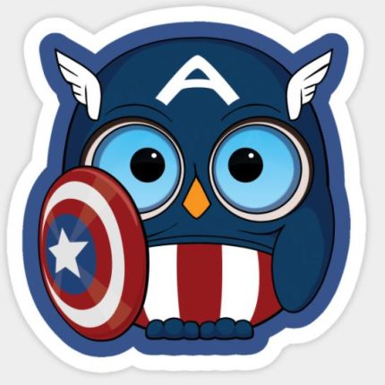 CAPTAIN AMERICA DREAM OWL STICKER