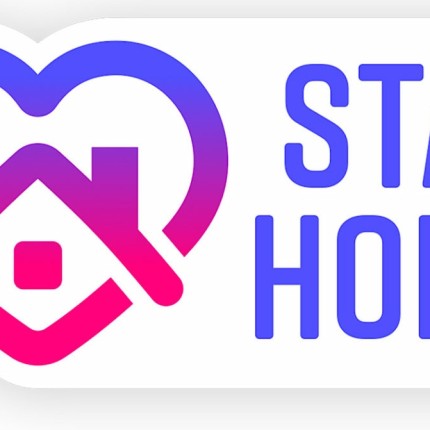 Covid - 19 Stay Home Color Sticker