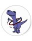 Hula Hoop Dino Sticker