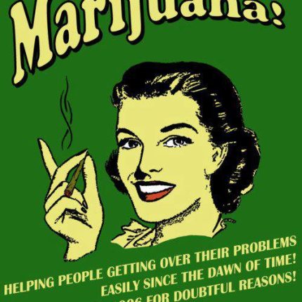 Marijuana Getting Over problems Sticker