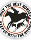 ONLY THE BEST HORSES ROUND HUNTING STICKER