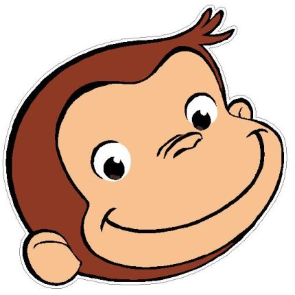 Curious George Decal Head