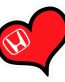 H Love funny color auto sticker