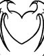 Heart with Claws Siecut Decal