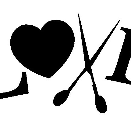 Love Hair Cutting Sticker