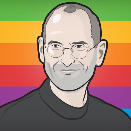 apple exec steve jobs color sticker