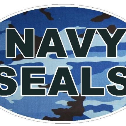 CAMO BLUE OVAL NAVY SEALS DECAL