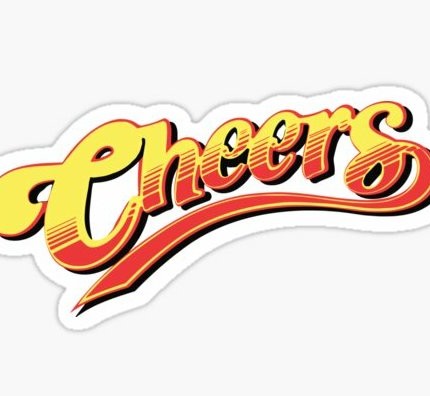 CHEERS BOSTON VINTAGE BEER LOGO STICKER