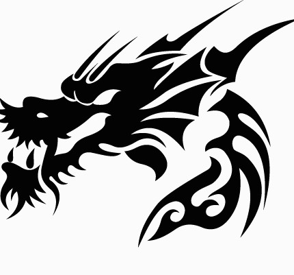 Dragon Die Cut  Animal Tribal Decals  15