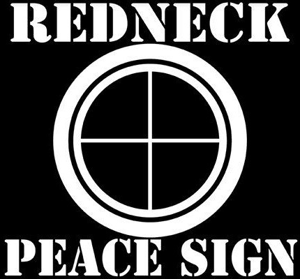 REDNECK PEACE SIGN DIE CUT DECAL