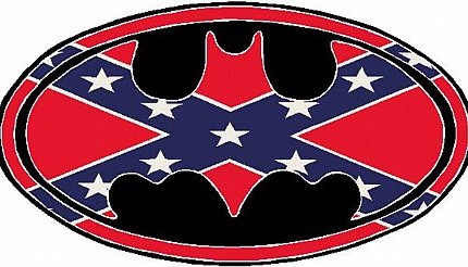 Bat Oval Rebel Flag Sticker