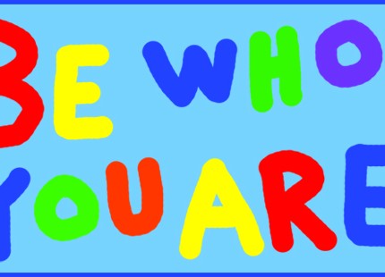 be who you are color sticker