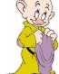 dopey holding hat sticker