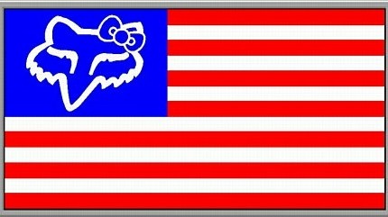 F BOW USA Flag Decal Sticker