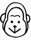 Monkey Face Die Cut Car Decal Sticker