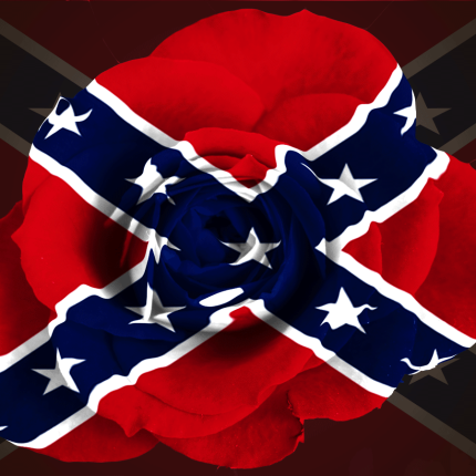 rebel rose battle flag sticker